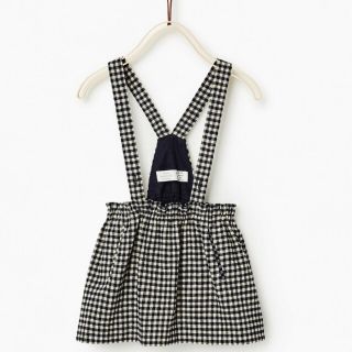 ザラキッズ(ZARA KIDS)の新品  今季  ZARABABY  ギンガムチェックスカート  98(スカート)