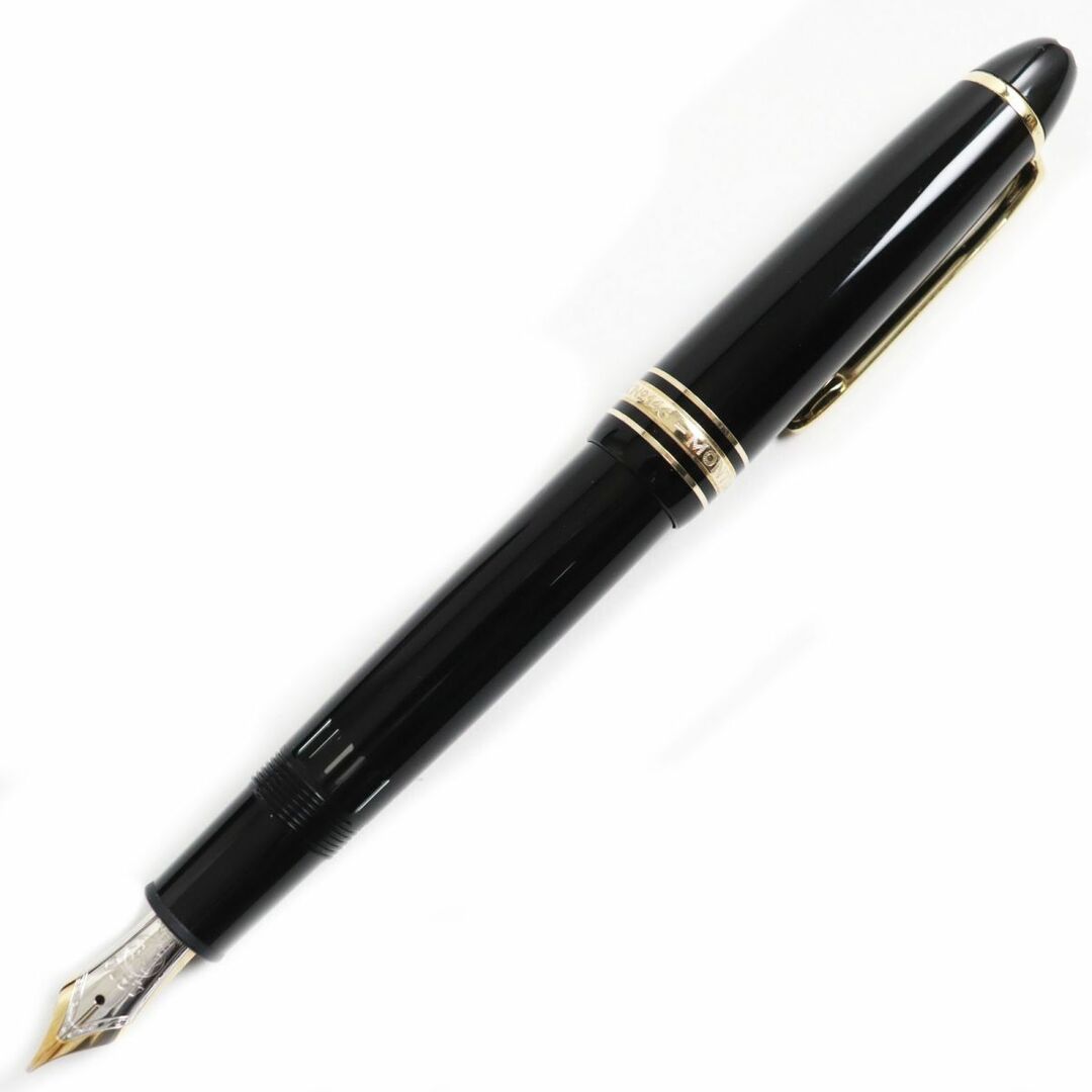 極美品●MONTBLANC モンブラン マイスターシュテュック No.146 ペン先14K Mニブ ホワイトスター 万年筆 ブラック×ゴールド