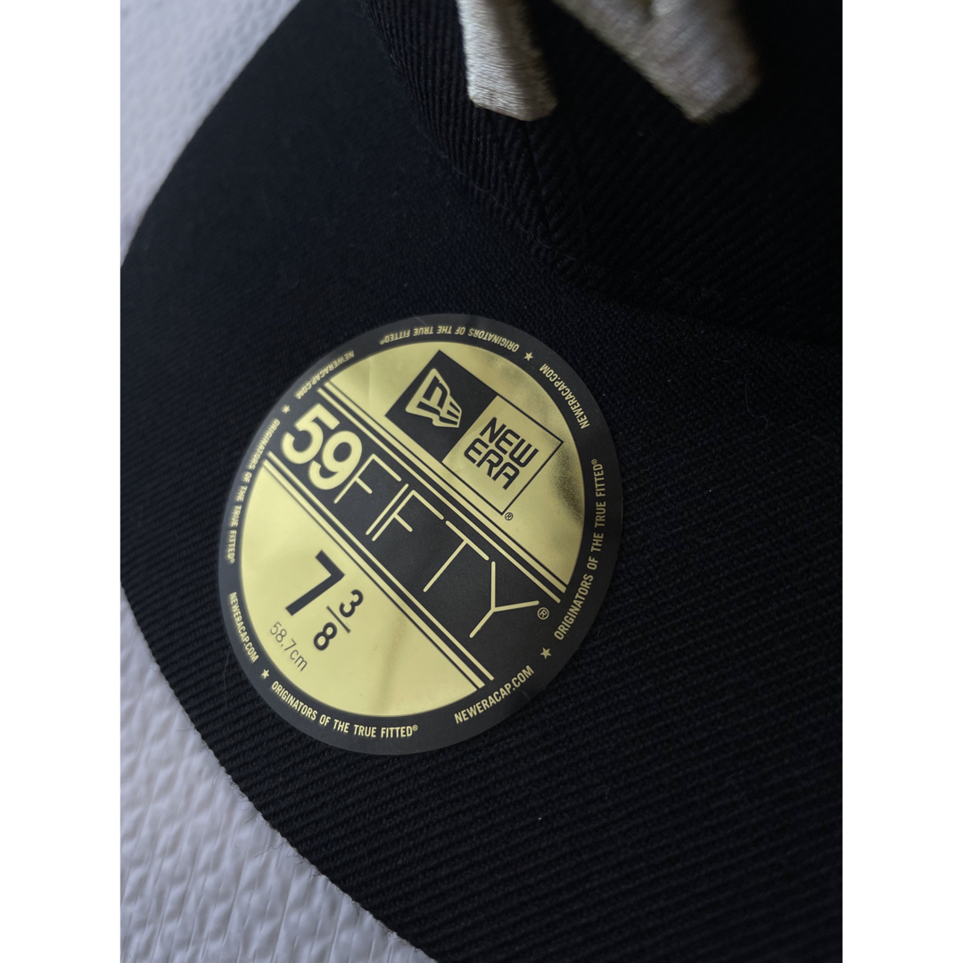 極美品 new era 青黒 チェック 59fifty 7 5/8