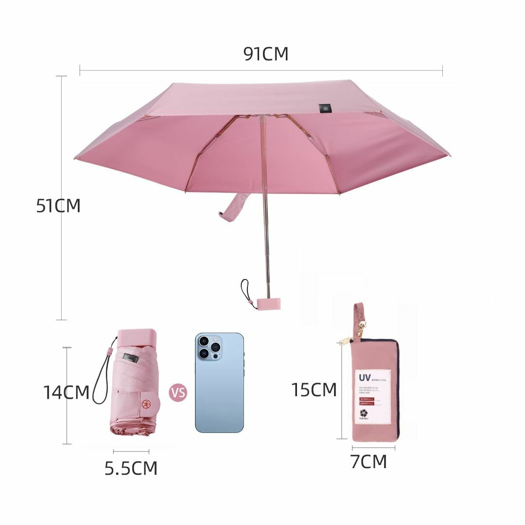 【色:ピンク1】mamoru 折りたたみ傘 レディース 日傘 雨傘 晴雨兼用 軽