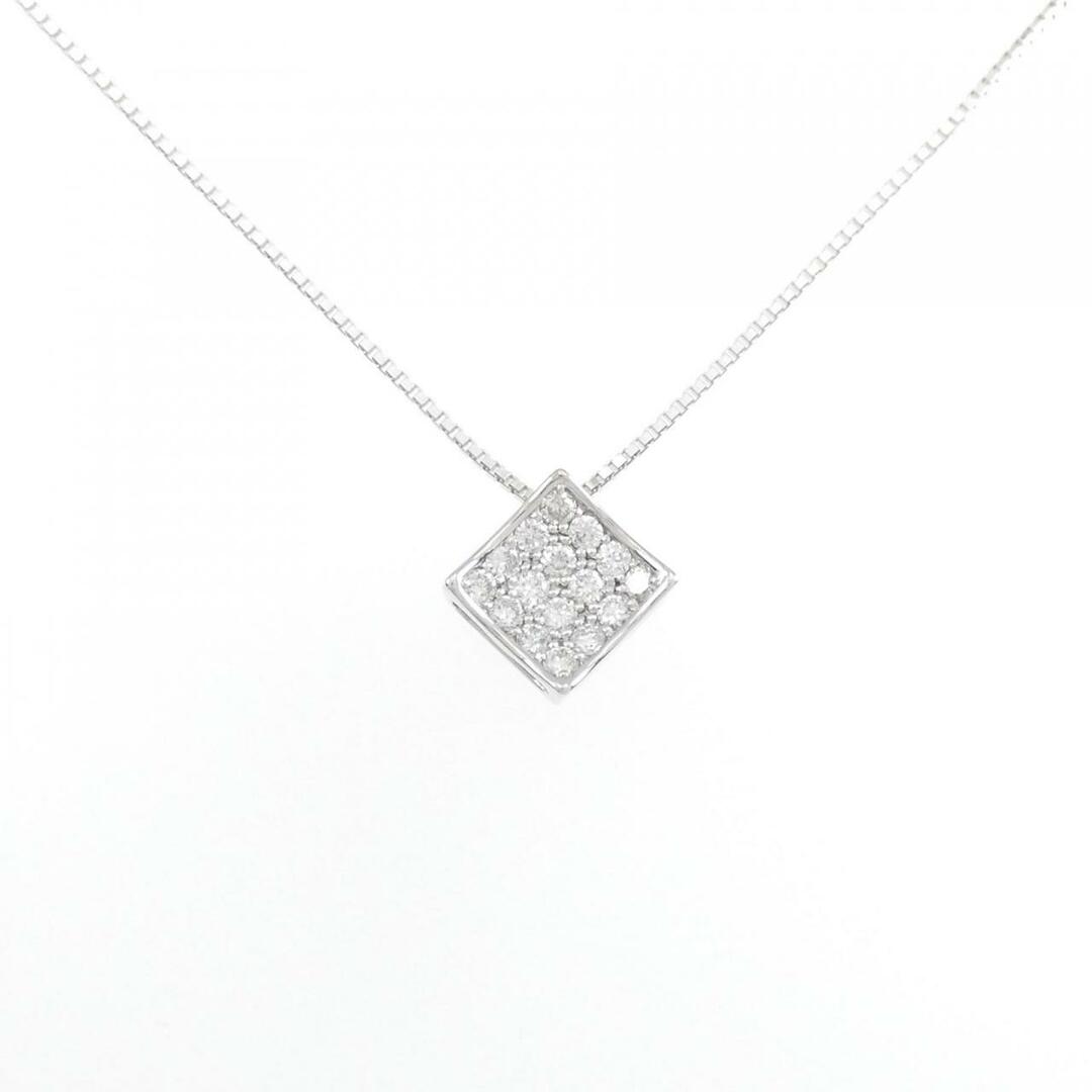 K18WG ダイヤモンド ネックレス 0.30CT - ネックレス