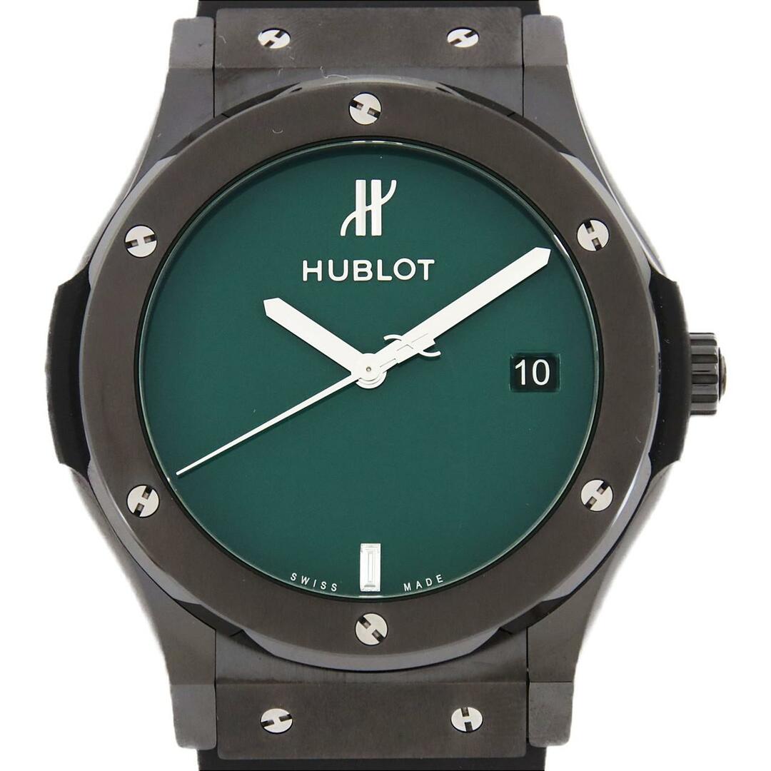 HUBLOT(ウブロ)のウブロ クラシックフュージョンブラックセラミックブリティッシュグリーン 511.CM.5270.RX.MYOS セラミック 自動巻 メンズの時計(腕時計(アナログ))の商品写真