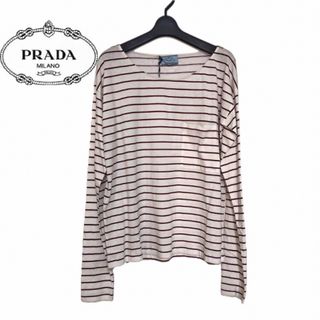 プラダ(PRADA)の【新品】確実正規品 PRADA プラダ ストライプ Ｔシャツ シャツ 長袖(Tシャツ(長袖/七分))