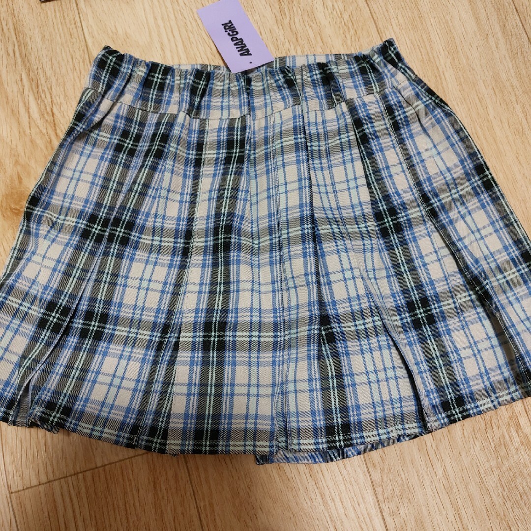 ★新品★ ANAP GiRL チェックパフスリーブシャツ、スカート セットアップ 7