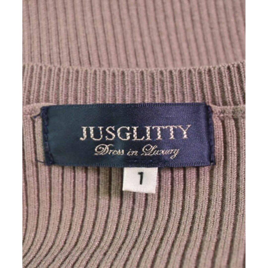 JUSGLITTY(ジャスグリッティー)のJUSGLITTY ジャスグリッティ ワンピース 1(S位) ベージュ系 【古着】【中古】 レディースのワンピース(ひざ丈ワンピース)の商品写真