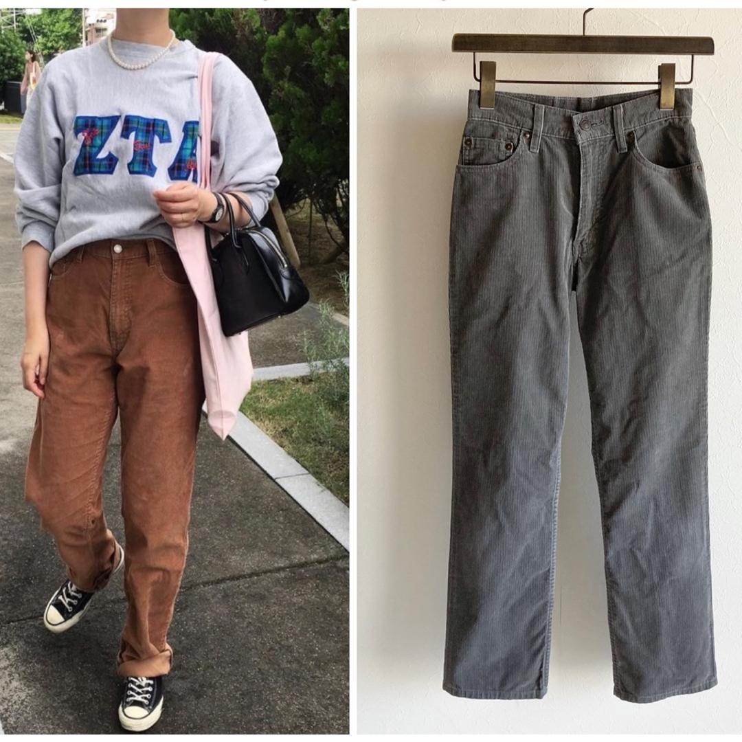 Levi's(リーバイス)のウエスト60cm ネオビンテージ リーバイスw505 コーデュロイパンツ グレー レディースのパンツ(カジュアルパンツ)の商品写真