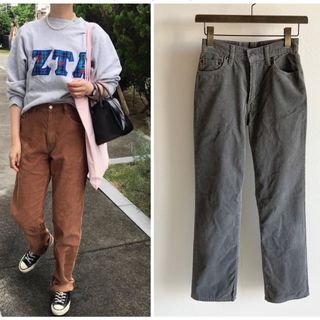 リーバイス(Levi's)のウエスト60cm ネオビンテージ リーバイスw505 コーデュロイパンツ グレー(カジュアルパンツ)