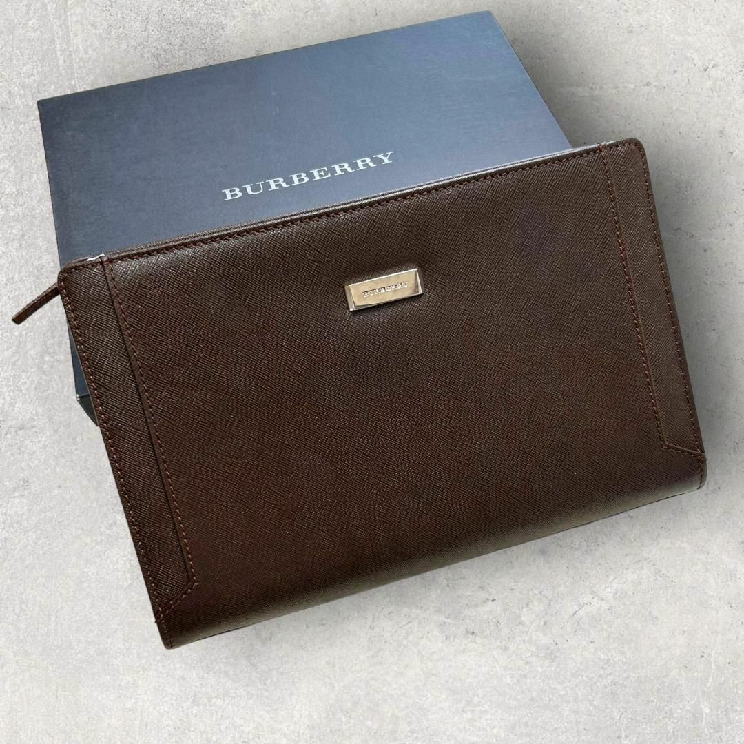限定セールの大割引 【美品】BURBERRY セカンドバッグ サフィアーノ