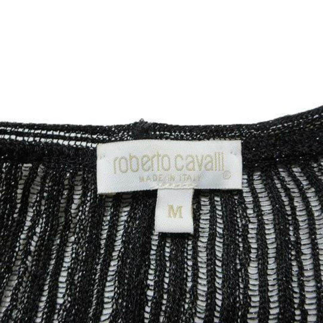 Roberto Cavalli(ロベルトカヴァリ)のロベルトカヴァリ カーディガン ニット 長袖 ピコフリル M 黒 NGA35 レディースのトップス(カーディガン)の商品写真