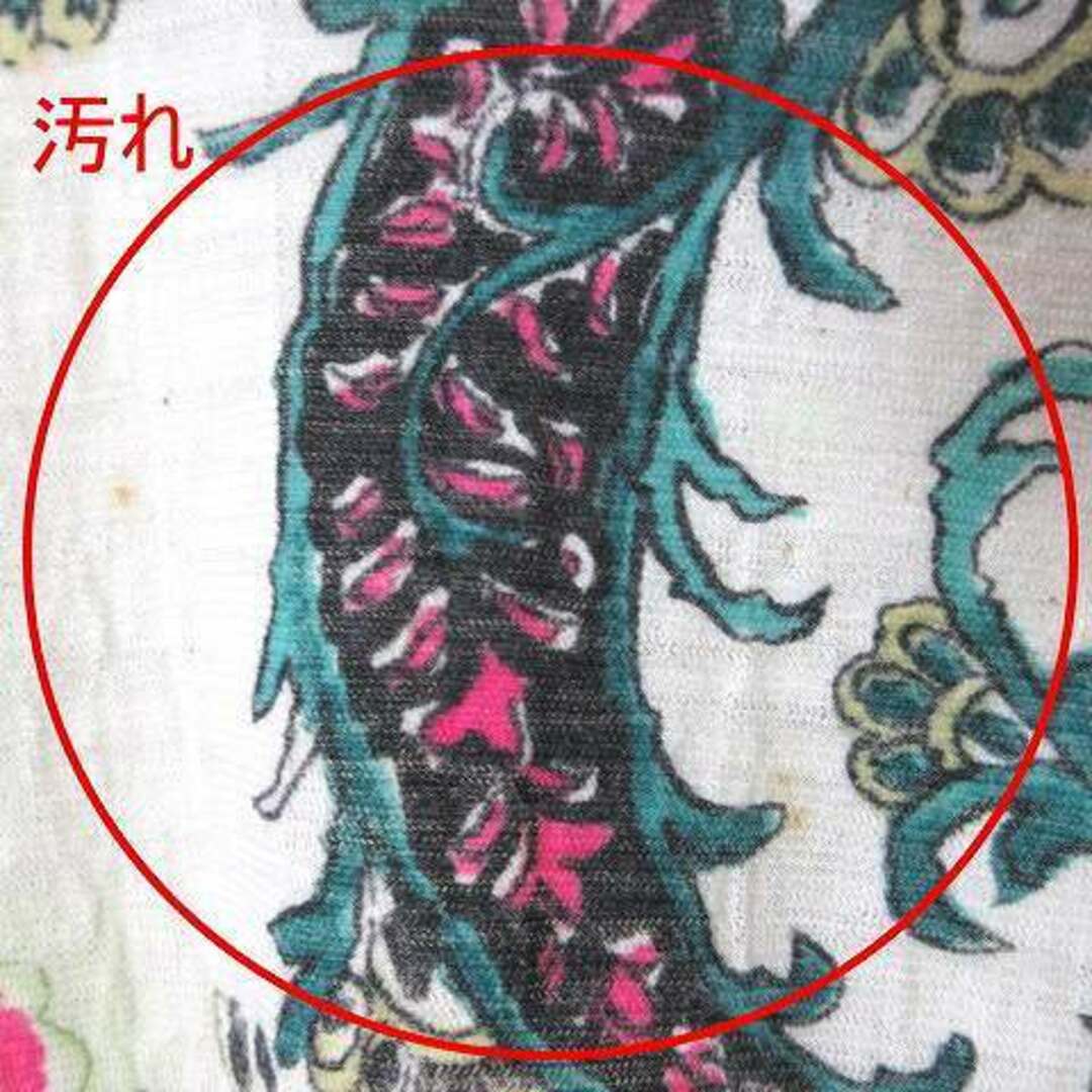 KENZO(ケンゾー)のケンゾー 長袖 カットソー 花柄 ニット 薄手 ウール Vネック NGA35 レディースのトップス(カットソー(長袖/七分))の商品写真