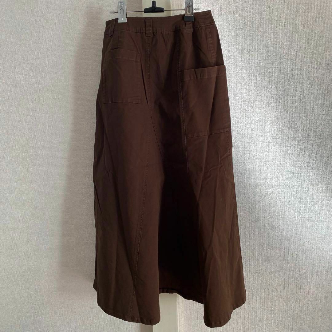 ROSE BUD(ローズバッド)のROSE BUD（ローズバッド）　フレアロングスカート　ブラウン レディースのスカート(ロングスカート)の商品写真