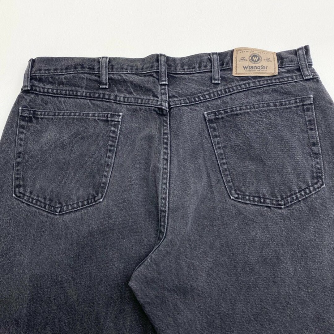 32cm股下ラングラー Wrangler ブラックデニム テーパードデニムパンツ メンズw32 /taa002401