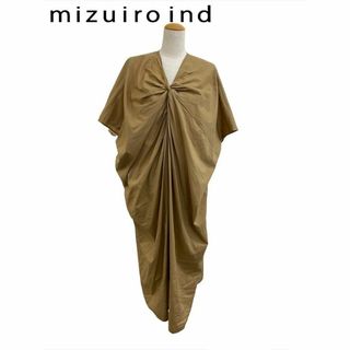 ミズイロインド(mizuiro ind)のmizuiro ind フロントノットデザインロングワンピース(ひざ丈ワンピース)