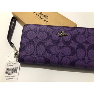 コーチ(COACH)の※予約商品　値下げ済　新品　COACH コーチ 長財布 パープル C4452(長財布)