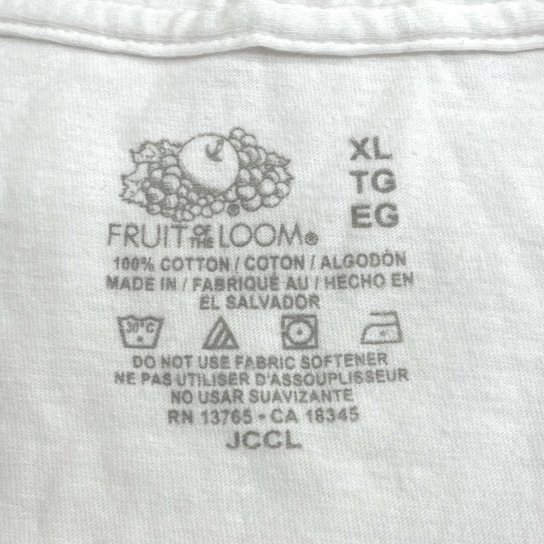 US古着 グラフィック文字 刺繍デザイン Tシャツ 半袖 サイズ：メンズ XL ビッグサイズ ホワイト【中古】 メンズのトップス(Tシャツ/カットソー(半袖/袖なし))の商品写真
