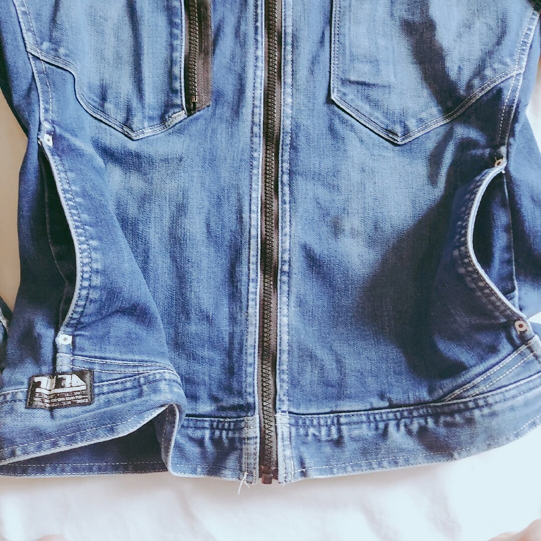 寅壱 TORAインディゴデニムジャケット XL 作業服 ジップアップ メンズのジャケット/アウター(Gジャン/デニムジャケット)の商品写真