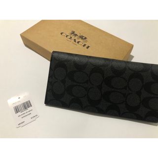 コーチ(COACH)の新品 COACH コーチ 長財布 チャコール F75013(長財布)