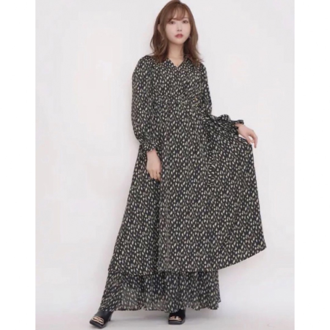 Crayme,(クレイミー)の限定値下げ☆crayme, Leopard Wrap Dress レディースのワンピース(ロングワンピース/マキシワンピース)の商品写真