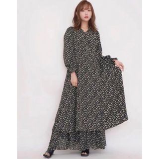 クレイミー(Crayme,)の限定値下げ☆crayme, Leopard Wrap Dress(ロングワンピース/マキシワンピース)