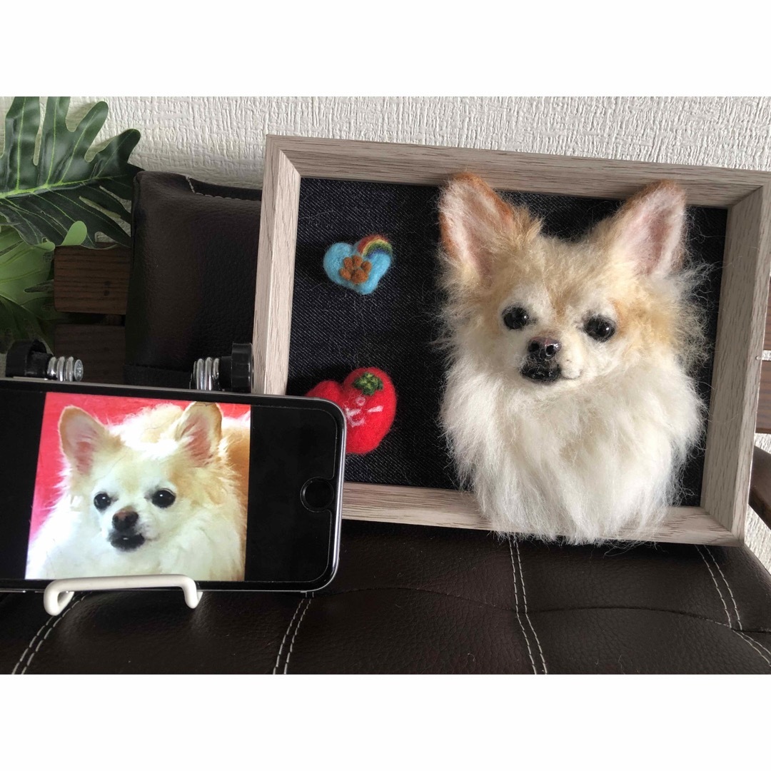 わんこ限定 わたわたペット うちの子プレート 羊毛フェルト作品 わんこ限定 わたわたペット うちの子プレート 羊毛フェルト作品