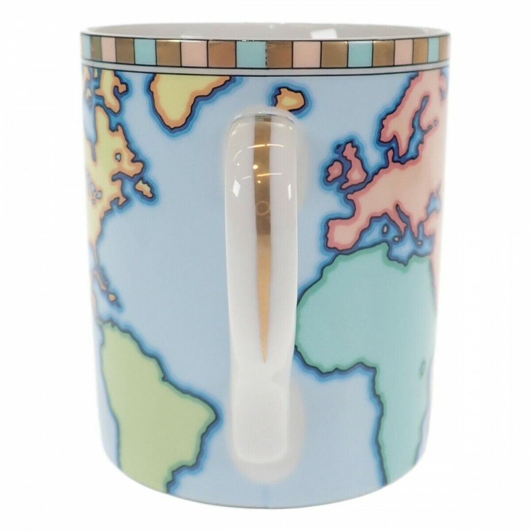 【中古】【SAランク】Tiffany＆Co. ティファニー 世界地図 ワールドマップ マグカップ 食器 マルチカラー ボーンチャイナ【ISEYA】 インテリア/住まい/日用品のキッチン/食器(その他)の商品写真