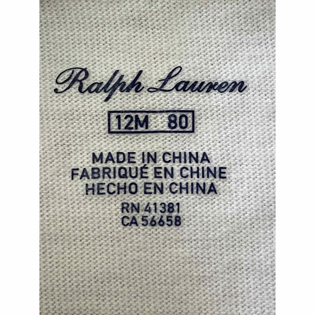 Ralph Lauren(ラルフローレン)のラルフローレン  Tシャツ　やや難あり キッズ/ベビー/マタニティのベビー服(~85cm)(Ｔシャツ)の商品写真