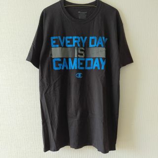 チャンピオン(Champion)のChampion hanes製 ロゴT Tシャツ 半袖 ブラック 毎日が試合の日(Tシャツ/カットソー(半袖/袖なし))