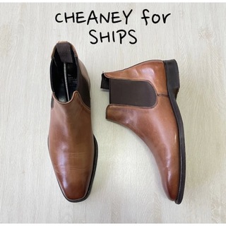 チーニー(CHEANEY)の【CHEANEY】SHIPS サイドゴアブーツ レザー コラボ 限定(ブーツ)