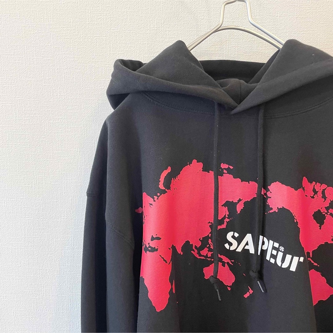 SAPEur サプール WORLD MAP HOODIE  パーカー スウェット