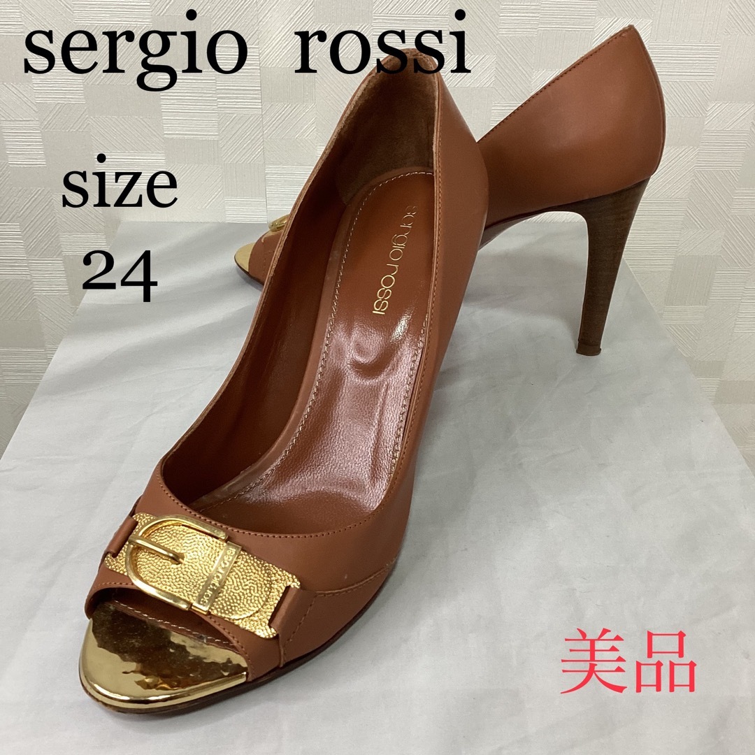 【未使用】sergio rossi 　ハイヒール　パンプス　24㎝　箱付き