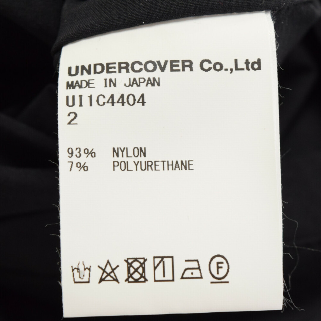 UNDERCOVER アンダーカバー 23SS NyストレッチタスランサイドZIP半袖シャツ ブラック UI1C4404 7