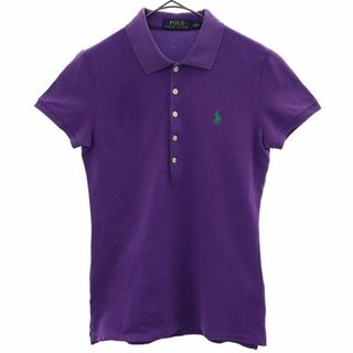 ポロラルフローレン(POLO RALPH LAUREN)のポロラルフローレン ロゴ刺繍 半袖 ポロシャツ S パープル POLO RALPH LAUREN 鹿の子地 レディース 【中古】  【230816】 メール便可(ポロシャツ)