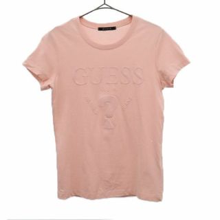 ゲス(GUESS)のゲス ロゴプリント 半袖 Tシャツ XS ピンク GUESS レディース 【中古】  【230816】 メール便可(Tシャツ(半袖/袖なし))