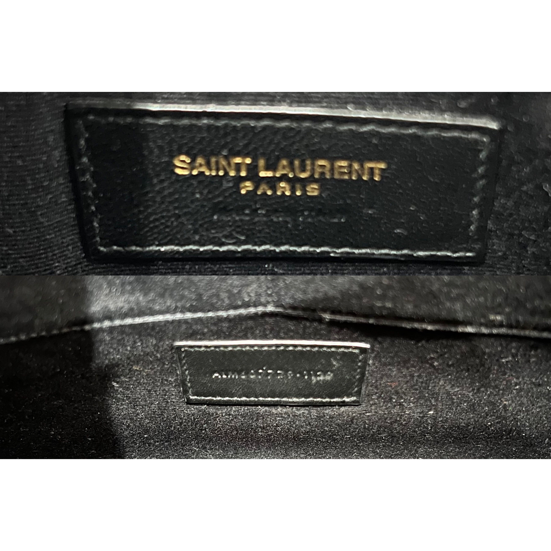 美品 サンローラン クロコ型押し クラッチバッグ レザー メンズ SAINT LAURENT 【1-0056337】