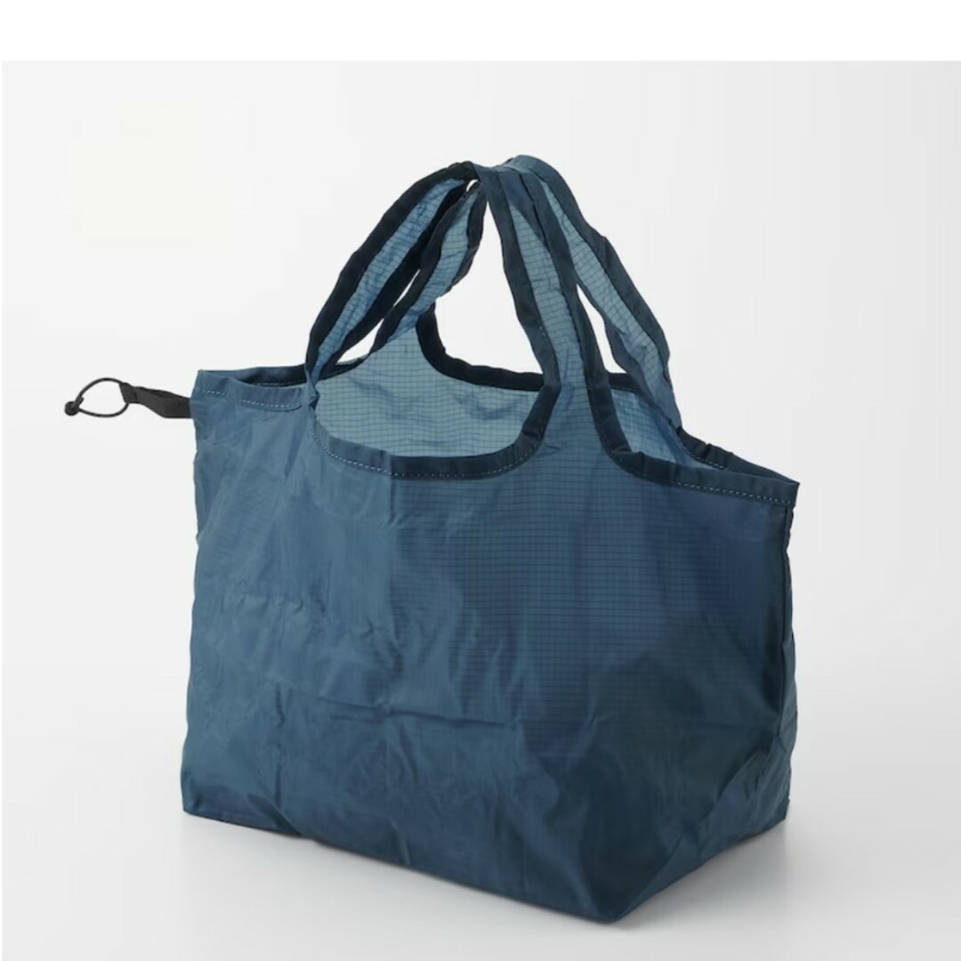 MUJI (無印良品)(ムジルシリョウヒン)の無印良品　エコバッグ大小２個セット　ネイビー レディースのバッグ(エコバッグ)の商品写真