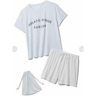 ジェラートピケ(gelato pique)のジェラートピケ　ワンポイントロゴTシャツ&ショートパンツ&巾着3点SET(ルームウェア)