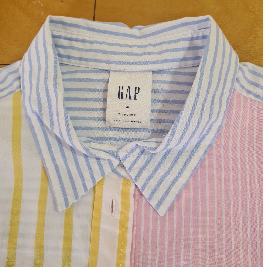 【新品、2XL-4XL】GAP オーバーサイズ ボーダーシャツ 3