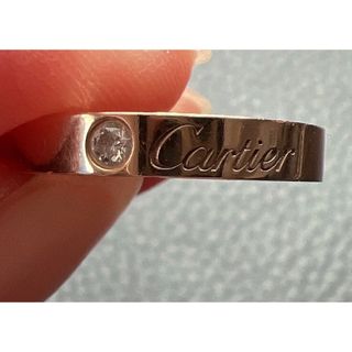 カルティエ(Cartier)のCartier Cドゥ ダイヤ付きリング 47 ８号 ピンクゴールド(リング(指輪))