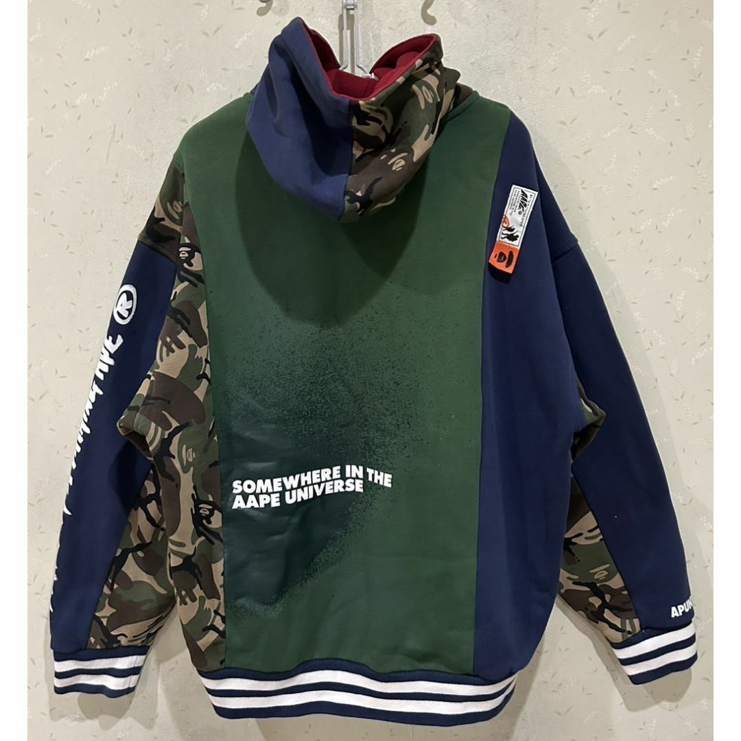 ＊アベイシングエイプ AAPE ドッキング フード スウェットスタジャン XL