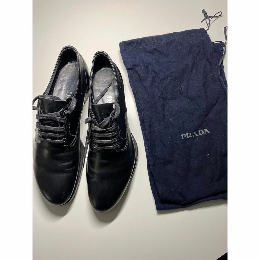 PRADA プラダ ブラック ドレス レースアップシューズ | www