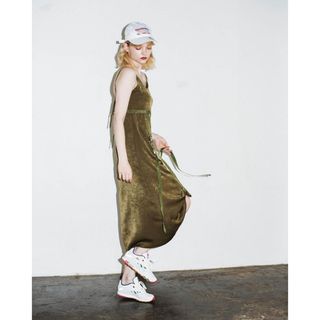 ジュエミ(JUEMI)のroll up satin dress ワンピース　juemi(ロングワンピース/マキシワンピース)