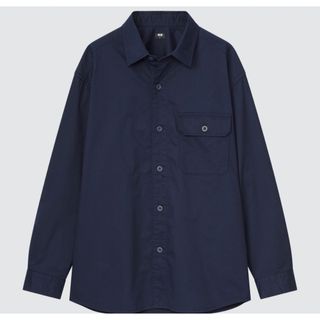 ユニクロ(UNIQLO)のユニクロ　ストレッチツイルオーバーサイズシャツ（長袖）(シャツ)