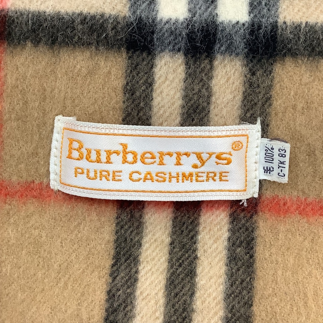 ♪♪Burberrys バーバリーズ マフラー カシミヤ100％ チェック ベージュ レディースのファッション小物(マフラー/ショール)の商品写真