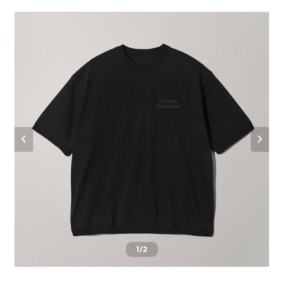 Tシャツ/カットソー(半袖/袖なし)ENNOY Short sleeve hem rib tee (BLACK)