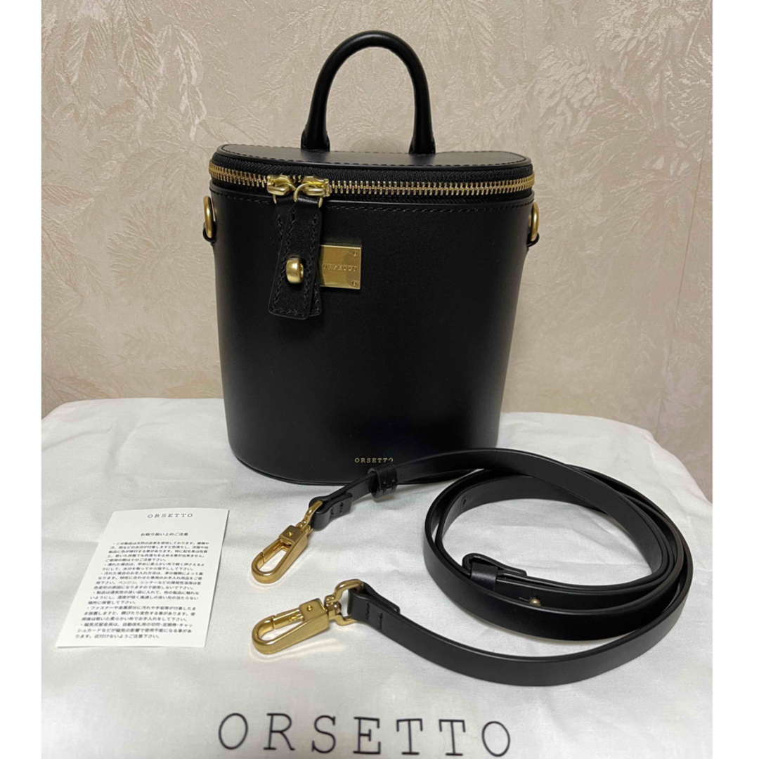 オルセット ORSETTO ミニバニティ ショルダーバッグ 黒 新品