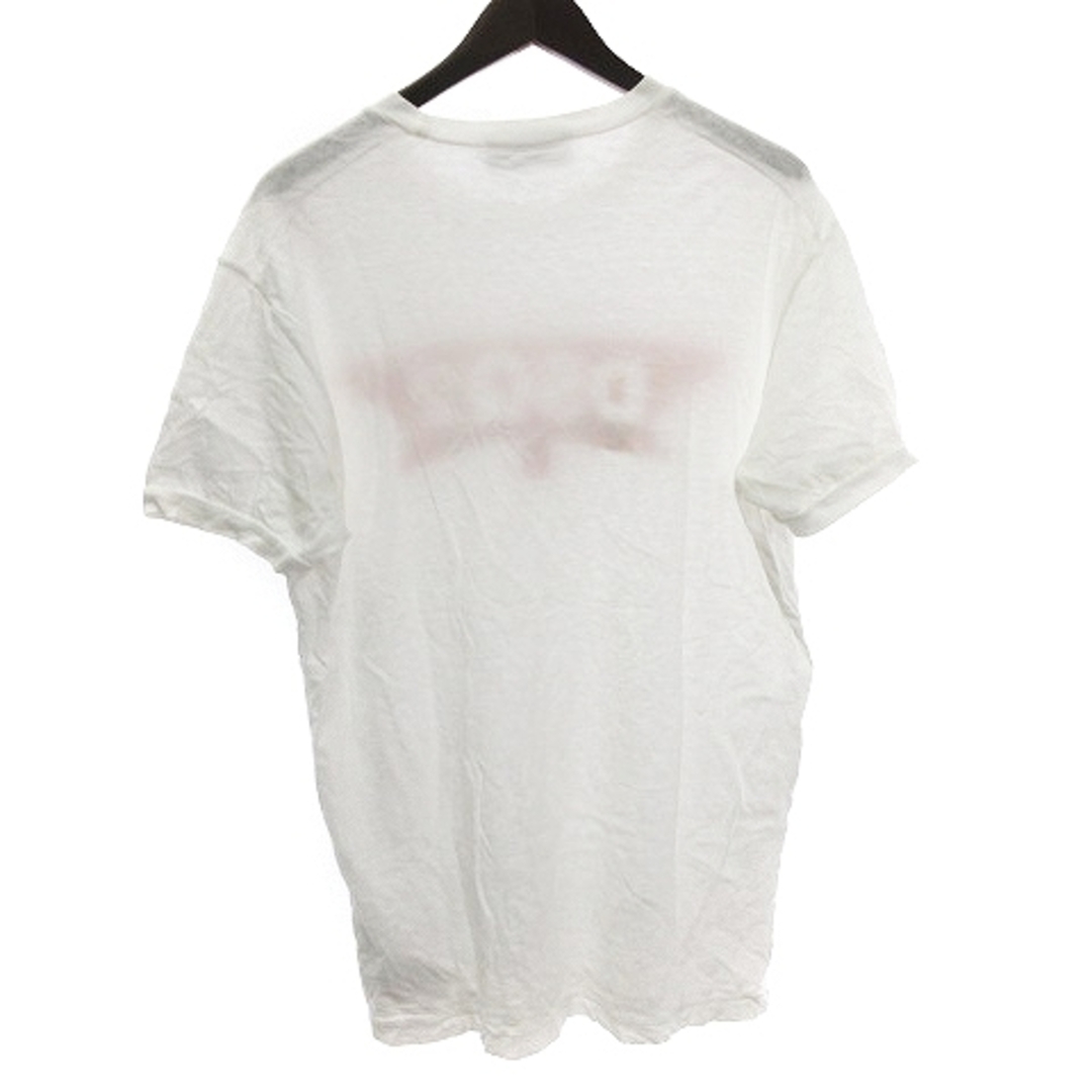 ディースクエアード Tシャツ カットソー 半袖 丸首 ロゴ プリント 白 XL