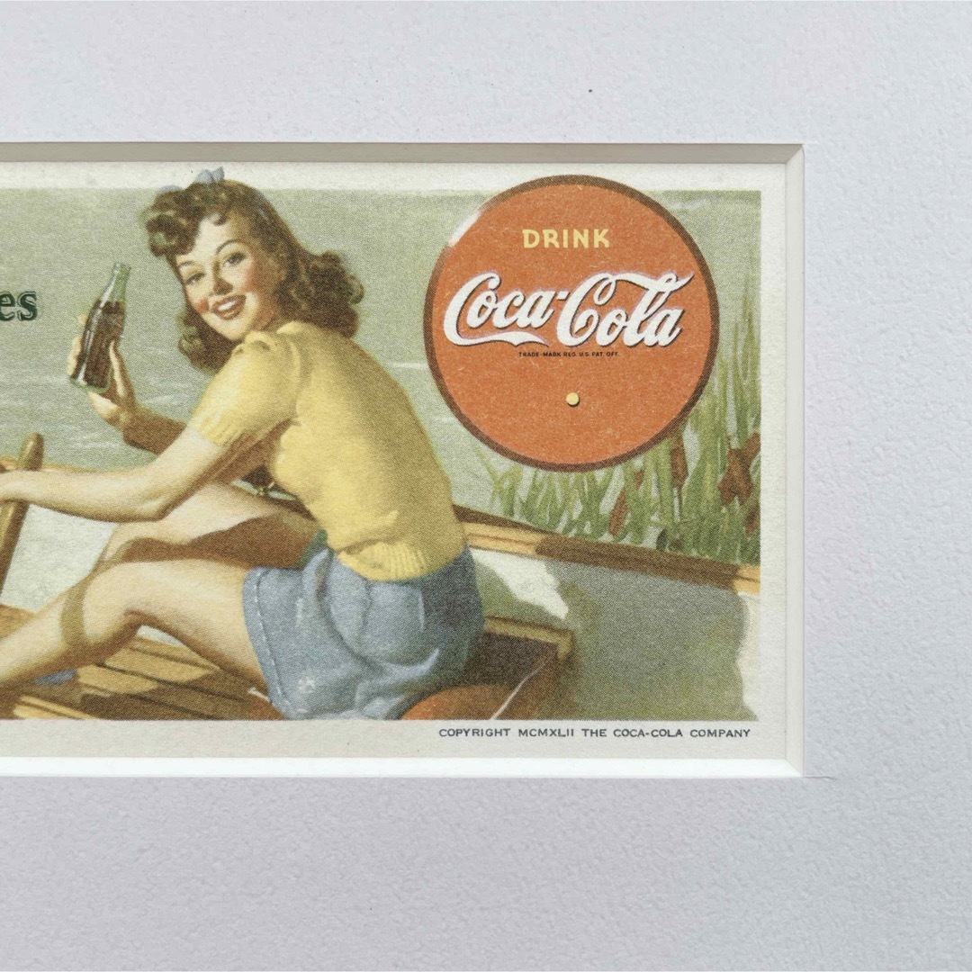 コカ・コーラ(コカコーラ)の【貴重品！】 1942年 コカコーラ アート 広告インクブロッター Cola エンタメ/ホビーのコレクション(ノベルティグッズ)の商品写真