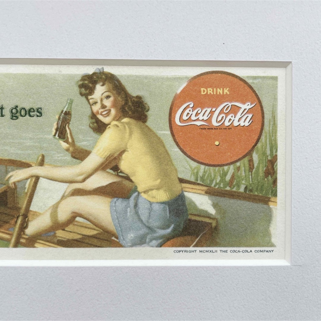 コカ・コーラ(コカコーラ)の【貴重品！】 1942年 コカコーラ アート 広告インクブロッター Cola エンタメ/ホビーのコレクション(ノベルティグッズ)の商品写真