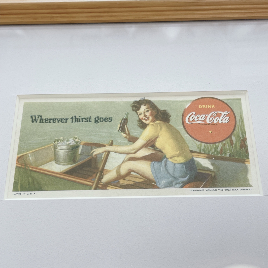 コカ・コーラ(コカコーラ)の【貴重品！】 1942年 コカコーラ アート 広告インクブロッター Cola エンタメ/ホビーのコレクション(ノベルティグッズ)の商品写真