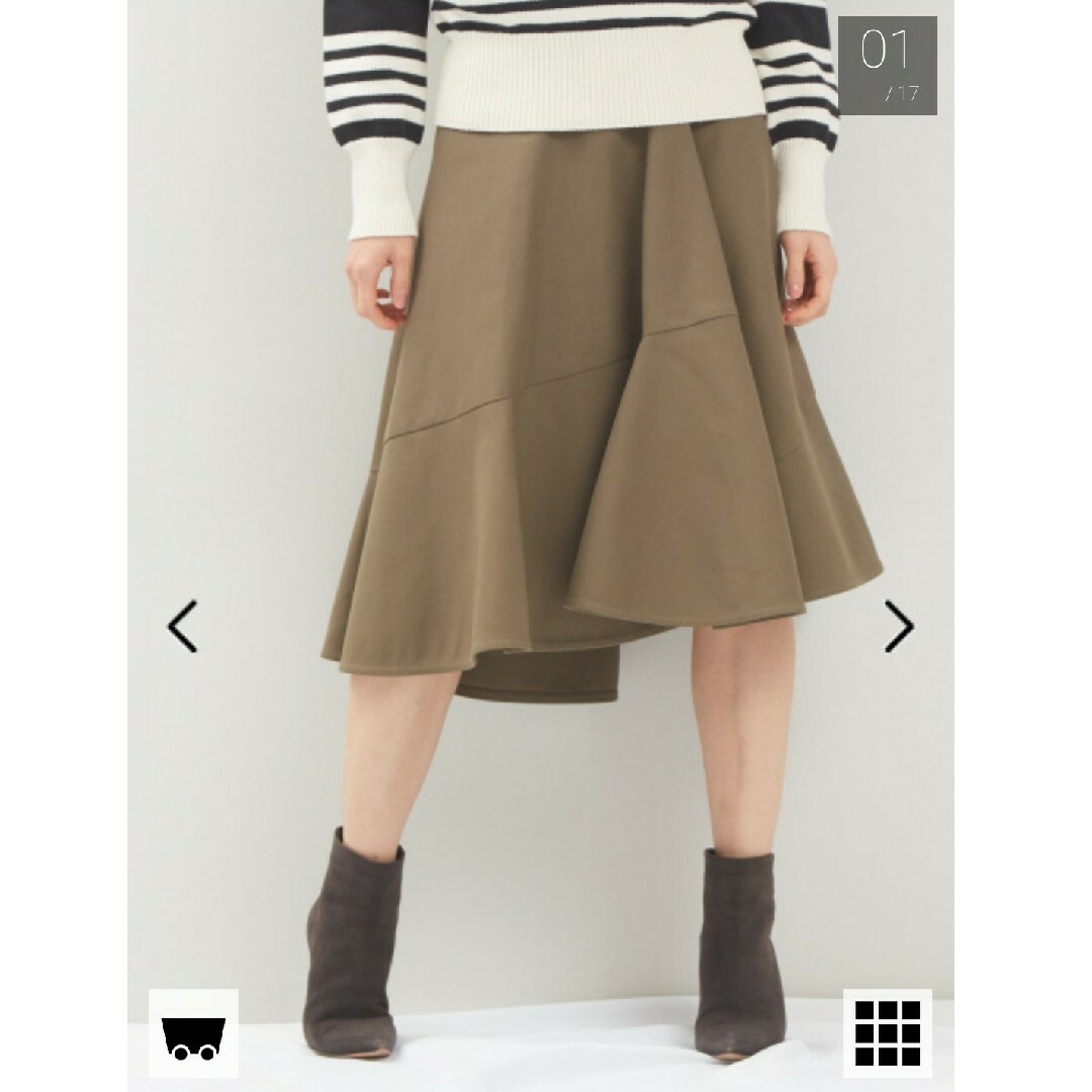 DESIGNWORKS(デザインワークス)のデザインワークス☆ランダム ヘム スカート レディースのスカート(ひざ丈スカート)の商品写真